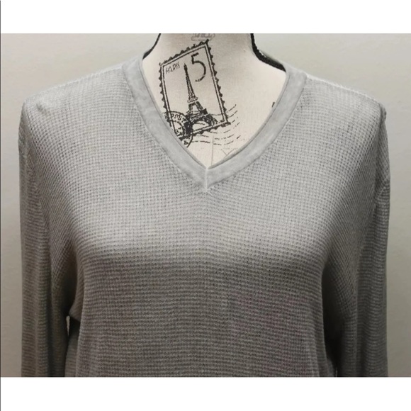 Diesel Tricot & Co Women Sweater Gray V-Neck XXL 100% Cotton Layering - Picture 3 of 9